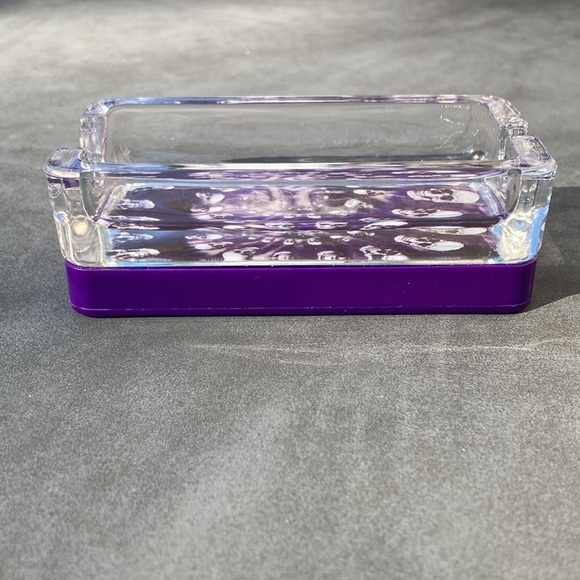 ⚜️Psychedelic Skull Head Swirl Light Up Glass Ash Tray w/Purple Base! NWT! - Picture 5 of 6